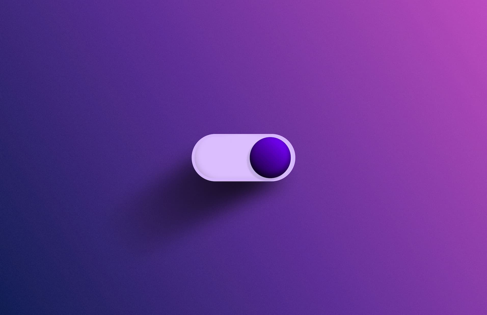 Simple UI toggle on purple gradient