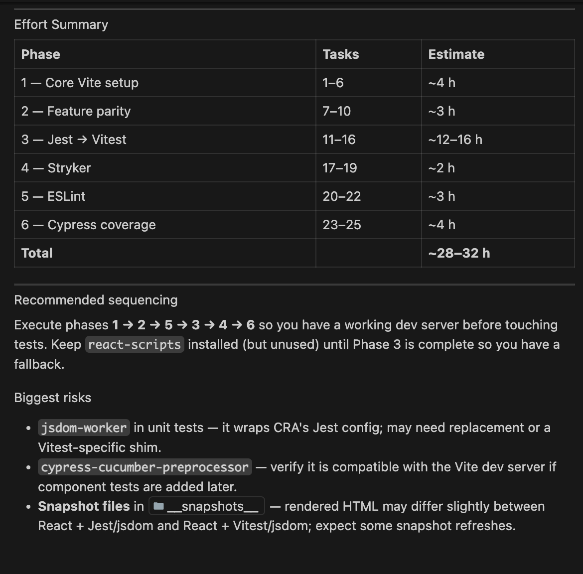 plan of work with claude copilot to do the migration
